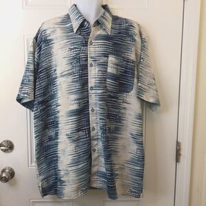 Valdise printed short sleeve button front shirt